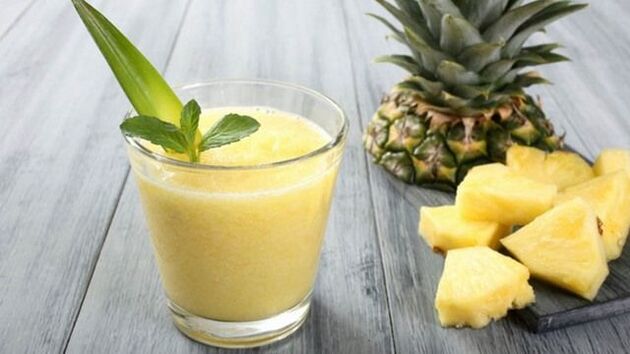 smoothie ananasi në një dietë të grupit të gjakut
