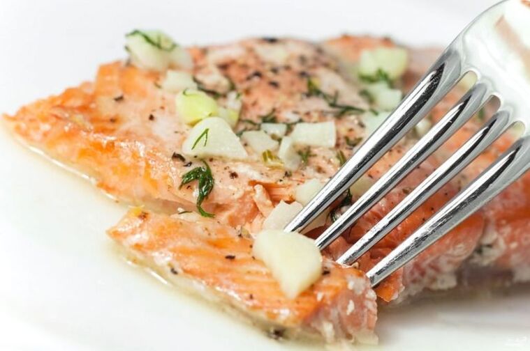 Fileto salmon për një ditë proteine ​​Dieta e preferuar